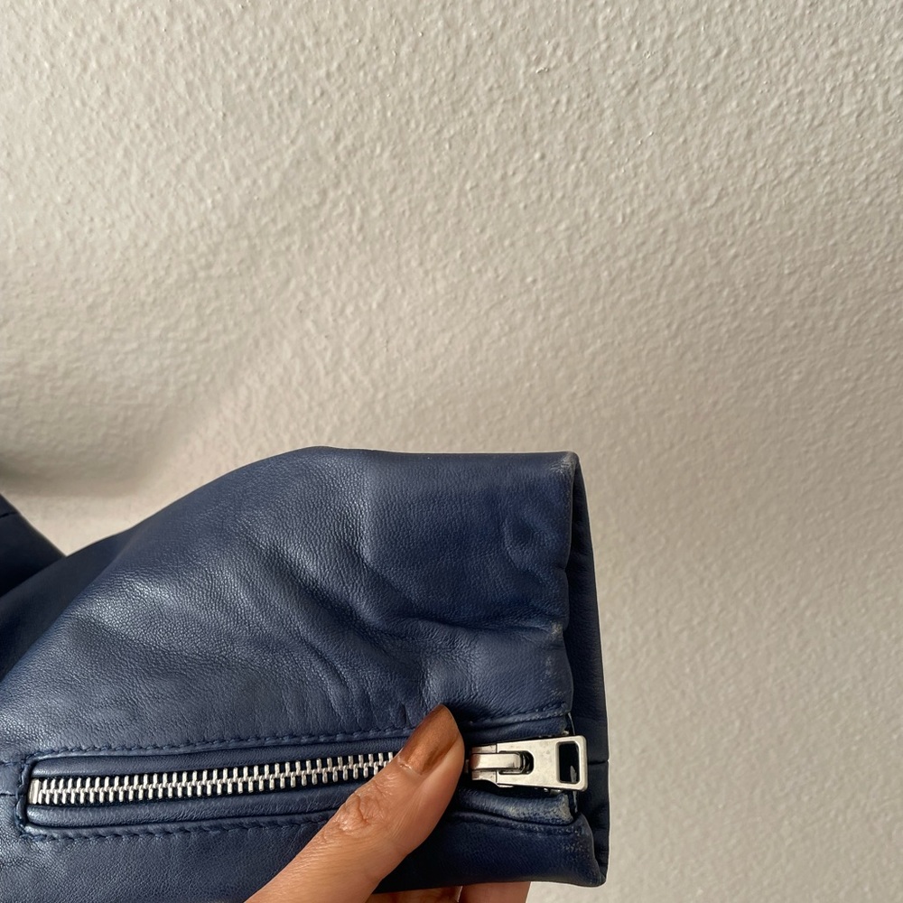 Mango leather jacket - Picture 3 of 7